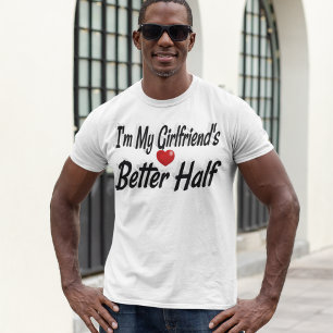 Camiseta Engraçado Namorada de amor citação texto preto