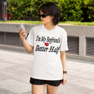 Camiseta Engraçado Namorado de amor citação texto preto