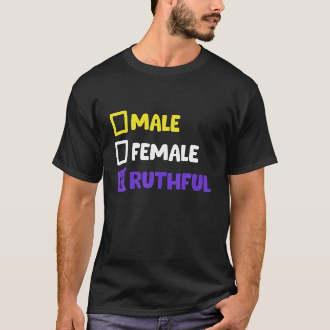 Camiseta Engraçado não binário Ruthful (Frente)