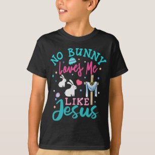 Camiseta Engraçado Não Coelhinho Me Ama Como Jesus Cristo C