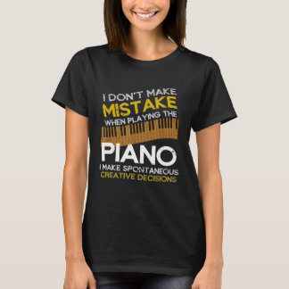 Camiseta Engraçado Não Cometer Erro Ao Tocar Piano