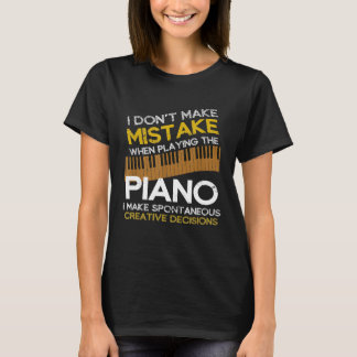 Camiseta Engraçado Não Cometer Erro Ao Tocar Piano