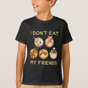 Camiseta Engraçado, não como meus amigos Vegan Vegetarian