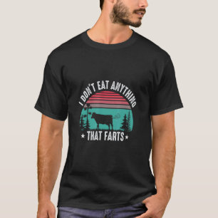 Camiseta Engraçado Não Como Nada Que Peida Vegano Planta-