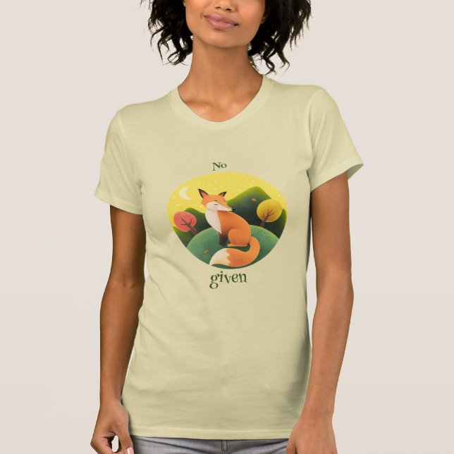 Camiseta Engraçado Não Há Raposa Com Uma Citação Humor Desm (Frente)