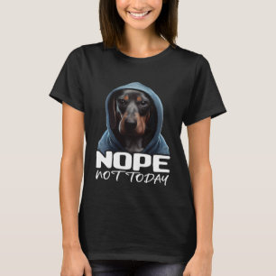 Camiseta Engraçado Não Hoje Dachshund Eu Preguiçoso Dachshu