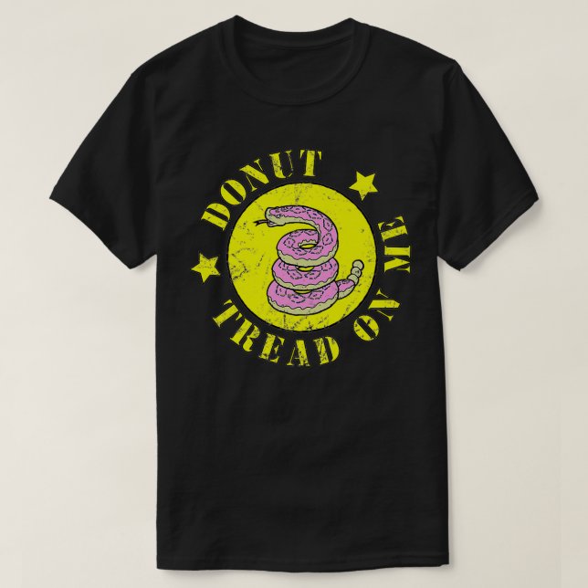 Camiseta Engraçado Não Passe em Mim Rosquinha e Sinalizador (Frente do Design)