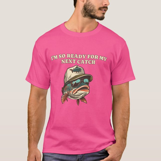 Camiseta Engraçado não pode esperar para pegar peixe pescad (Frente)