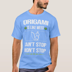 Camiseta Engraçado Não Pode Parar Origami