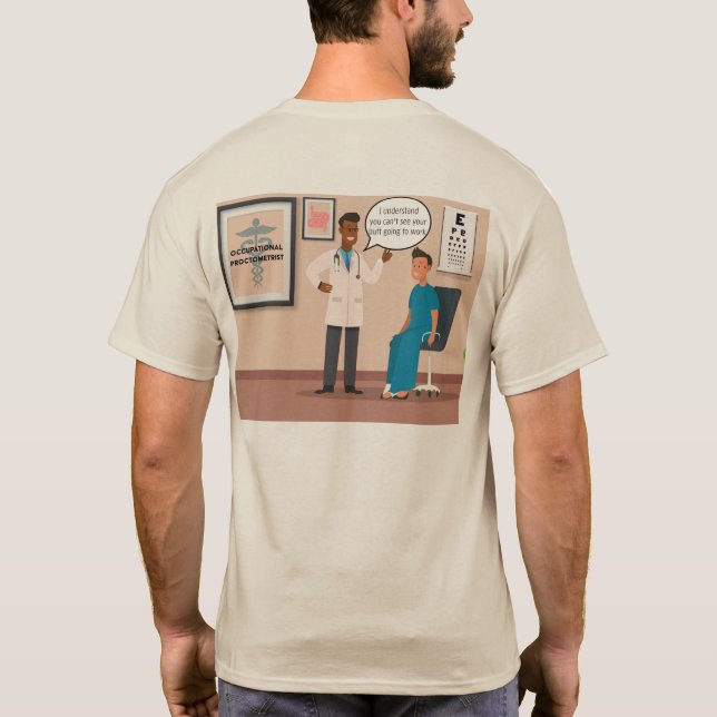 Camiseta Engraçado não quer trabalhar com t-shirt de reform (Verso)