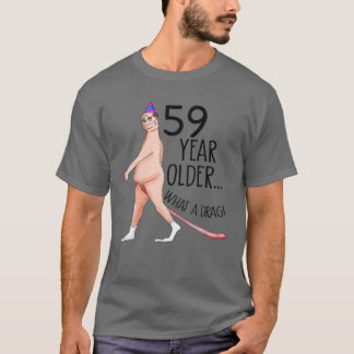 Camiseta Engraçado Nascer De 59 Anos De Idade 59 Em 1966