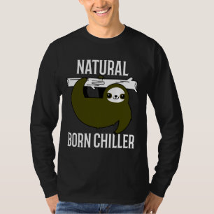 Camiseta Engraçado Nascer Natural Chiller Lpreguiçoso Lama