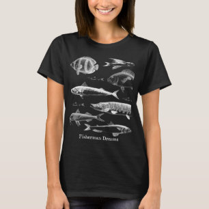 Camiseta Engraçado Nascido Para Ir Pescar Forçado a Ir à Es