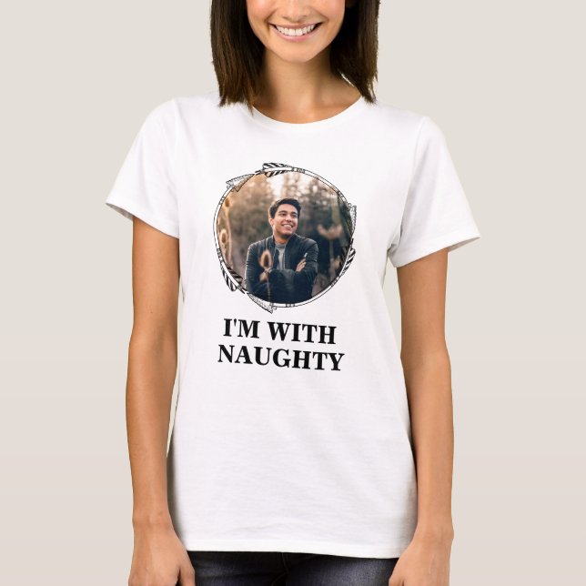 Camiseta Engraçado Natal combinando com casal, boa foto (Frente)