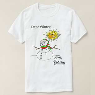 Camiseta Engraçado Natal derretendo Primavera de inverno d