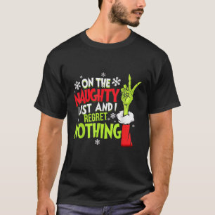 Camiseta Engraçado Natal Na Lista Dos Malditos E Eu Me Arre