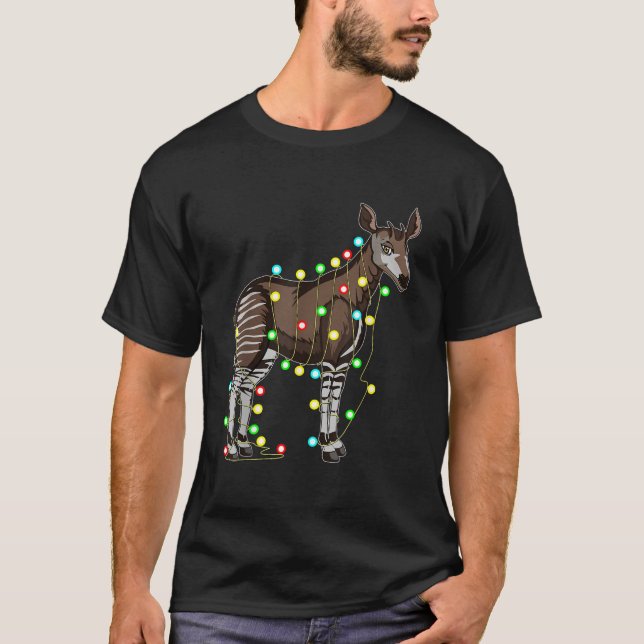 Camiseta Engraçado Natal Okapi Lover no Engraçado Natal Ok (Frente)