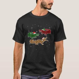 Camiseta Engraçado Natal Pajama Alligator Lover Xmas Árvore