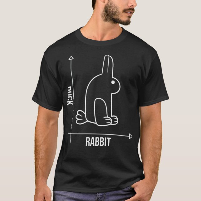 Camiseta Engraçado Nerd de Física Duck Rabbit Math Tee ca (Frente)
