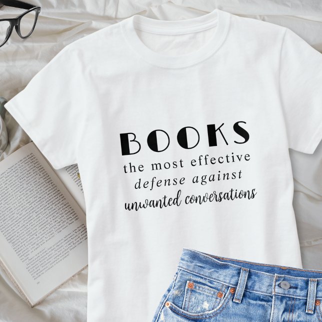 Camiseta Engraçado Nerd Introduvertido Bookish Bookworm Diz (book nerd book lovers reading quote funny saying tshirts for introvert shy women men him her them)