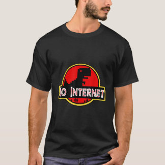 Camiseta Engraçado Nerdy Sem Internet Dinossauro Ciência da