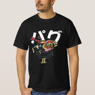 Camiseta Engraçado Ninja Pug