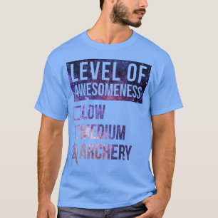 Camiseta Engraçado Nível De Consciência Baixo Arqueiro