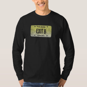 Camiseta Engraçado Nj Licença Estatal Vanity Plate Sair 8