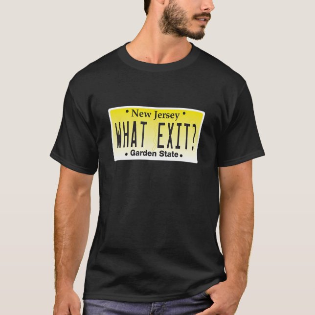 Camiseta Engraçado NJ Qual Saída Nova Jersey (Frente)