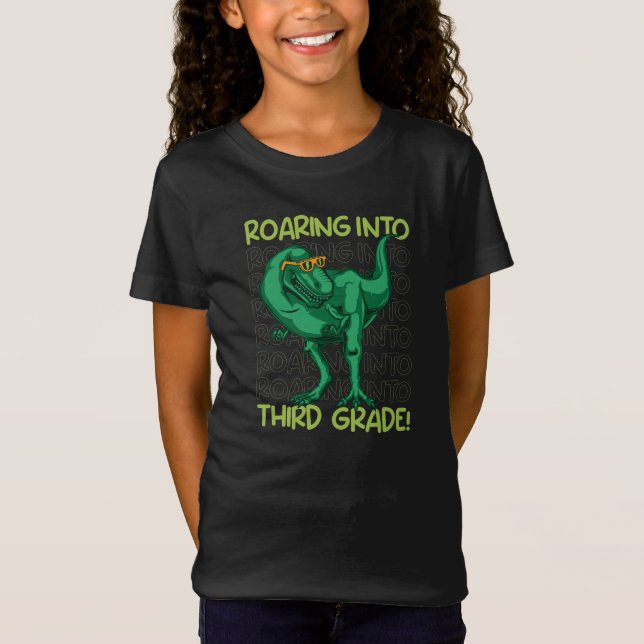 Camiseta Engraçado no 3º ano, Dinossauro Engraçado (Frente)