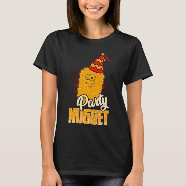Camiseta Engraçado Nogget T Figurino de Comida Rápida (Frente)