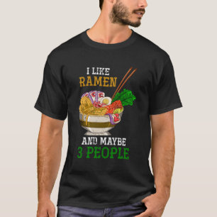 Camiseta Engraçado Noodle Kawaii Anime Ramen