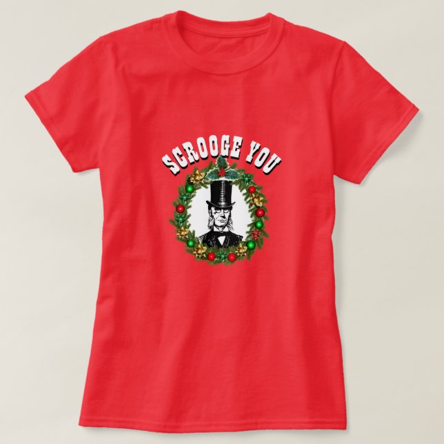 Camiseta Engraçado Noveldade da Moda de Natal TU T-Shir (Frente do Design)