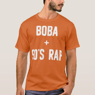 Camiseta Engraçado Novelty Bubble Tea Boba + Rap de 90 anos