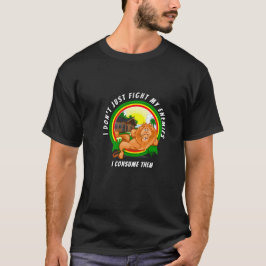 Camiseta Engraçado Novelty Dott Idea Eu CONSUMO MEUS INIMIG
