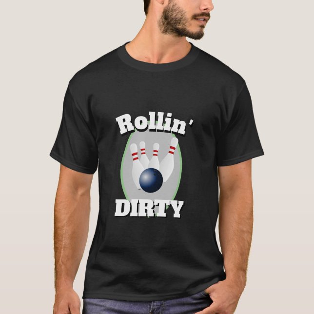 Camiseta Engraçado Novelty Sports Boliche ROLLIN (Frente)