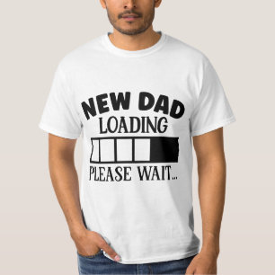Camiseta Engraçado novo papai carregando arte de palavra