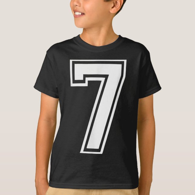Camiseta Engraçado Número 7 67 Meme Figurino Correspondente (Frente)