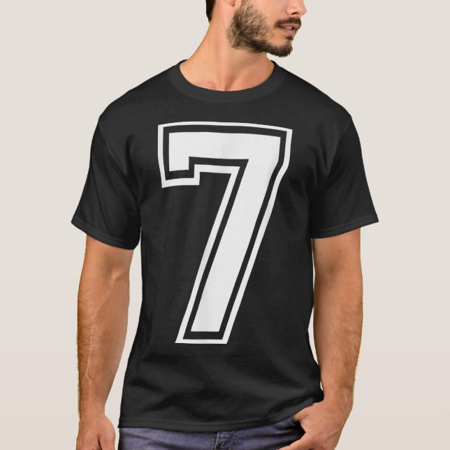 Camiseta Engraçado Número 7 67 Meme Figurino Correspondente (Frente)