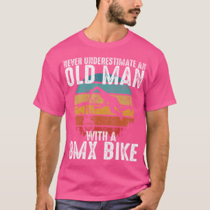 Camiseta Engraçado Nunca Subestimar Um Velho Com Um Bmx Bi