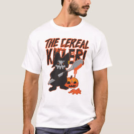Camiseta Engraçado O Assassino de Cereais Humor Negro Hallo