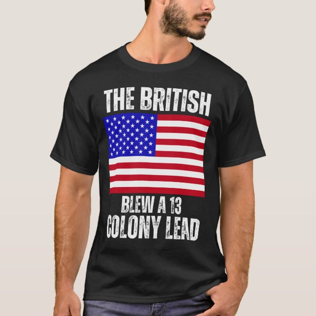 Camiseta Engraçado, O Britânico Explodiu Um Líder Colonial  (Frente)