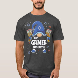 Camiseta Engraçado O Gamer Gnomo Hanukkah Matando A Família