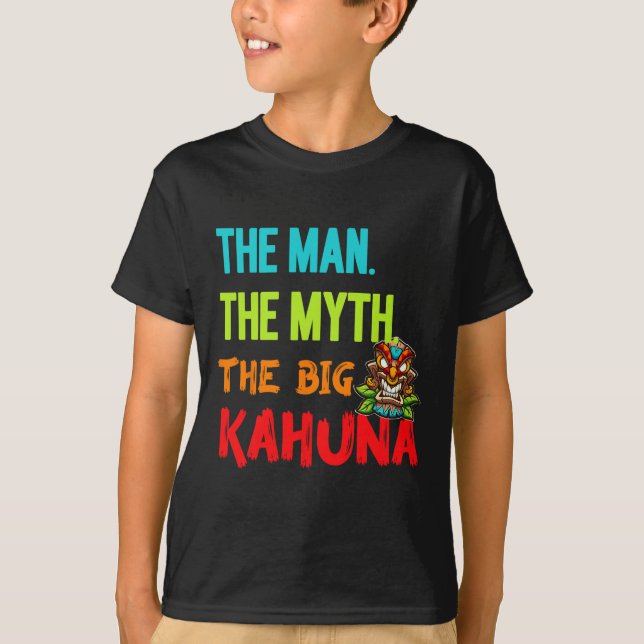 Camiseta Engraçado O Homem O Mito O Tiki F do Grande Kahuna (Frente)