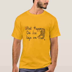 Camiseta Engraçado O Que Acontece No Gelo Ficar No Hóquei