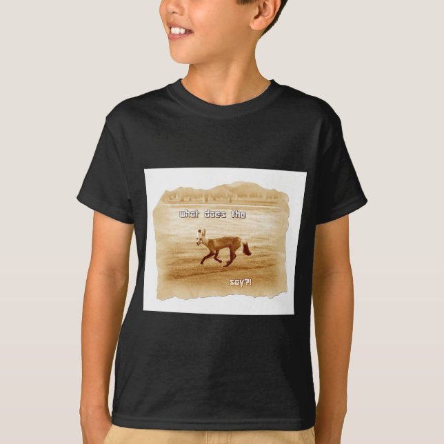 Camiseta engraçado o que diz a raposa (Frente)