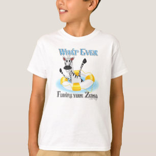 Camiseta Engraçado o que flutuar em sua zebra