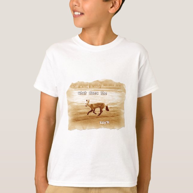 Camiseta engraçado o que o raposo diz (Frente)