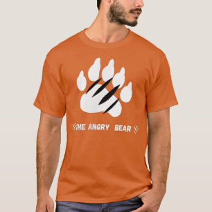 Camiseta engraçado, o urso zangado
