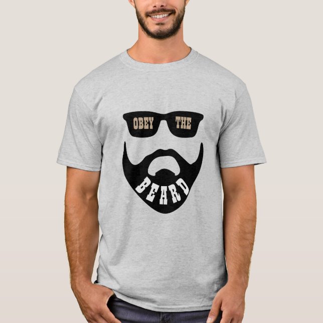 Camiseta Engraçado Obedeça a barba (Olhos Castanhos da Barb (Frente)